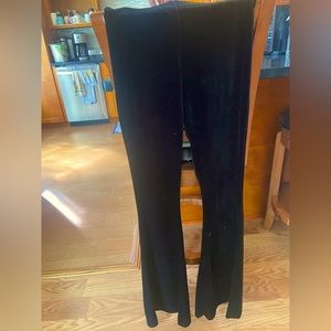 Black Velvet Flare Pants Size M